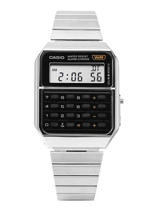 CA 500WE 1ADF Databank Digital Square Vintage Dual Time Metal Watch - CASIO - BALAAN 1