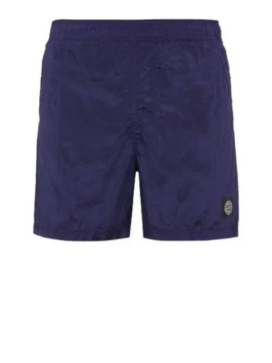 Men's Logo Patch Nylon Metal Swim Shorts Royal Blue - STONE ISLAND - BALAAN 2