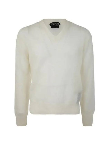 Mohair blend V neck knit KVL016 YMM002F23 AW003 - TOM FORD - BALAAN 1