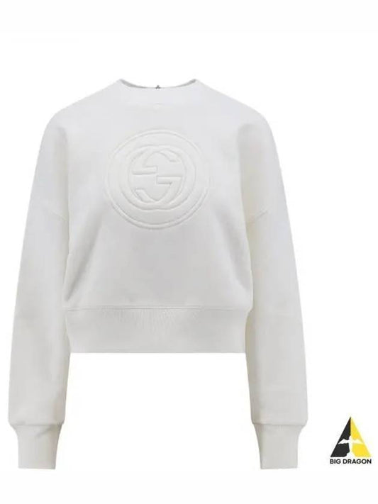 GG Logo Cotton Sweatshirt White - GUCCI - BALAAN 2