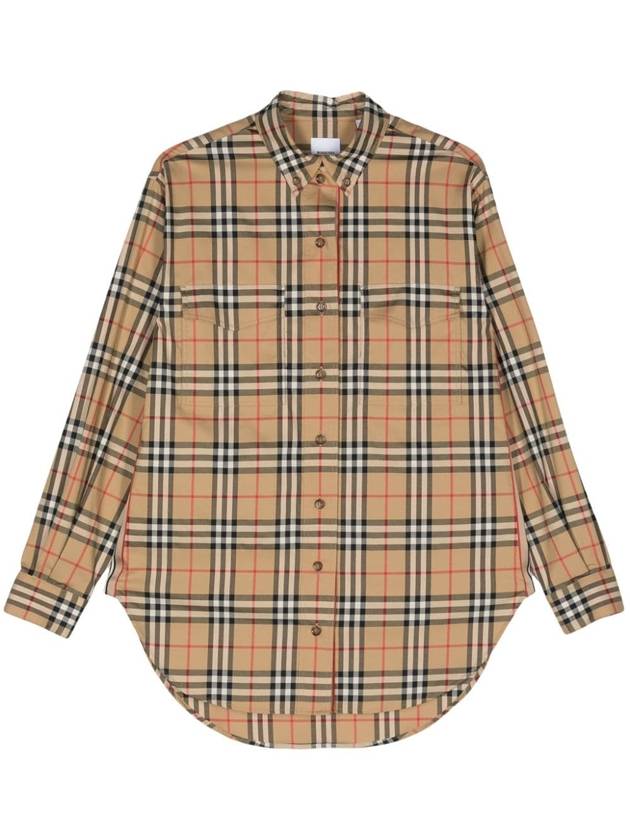 Vintage Check Motif Shirt Beige - BURBERRY - BALAAN 2