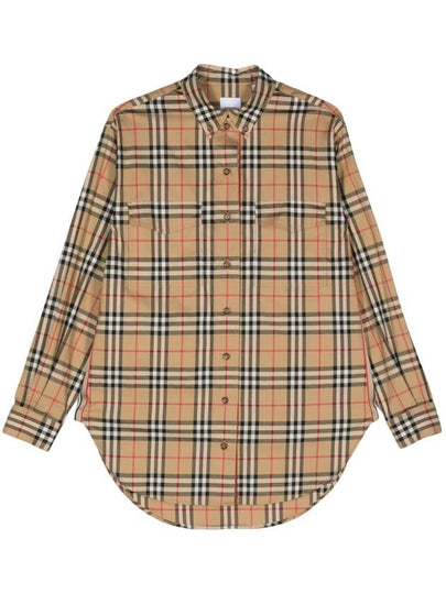 Vintage Check Motif Shirt Beige - BURBERRY - BALAAN 2