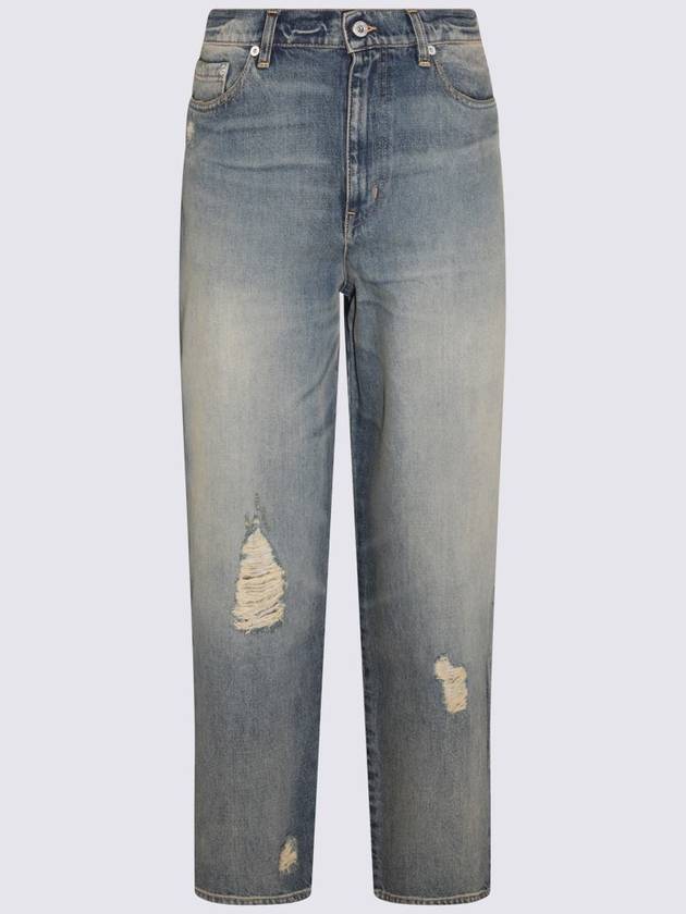 Kenzo Blue Denim Cotton Jeans - KENZO - BALAAN 1