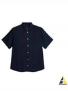 Regular Light Tencel Short Sleeve Shirt Navy - J.LINDEBERG - BALAAN 2