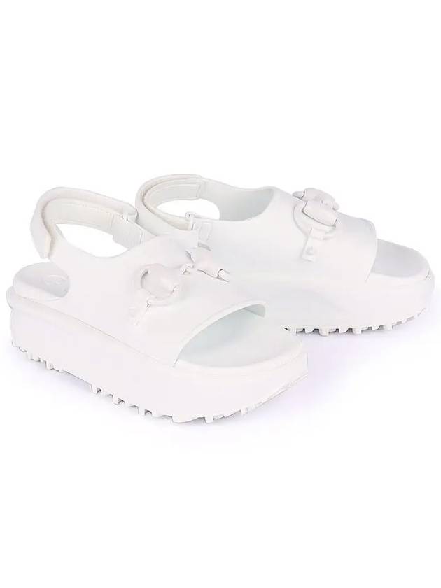 Horsebit Platform Rubber Sandals White - GUCCI - BALAAN 2