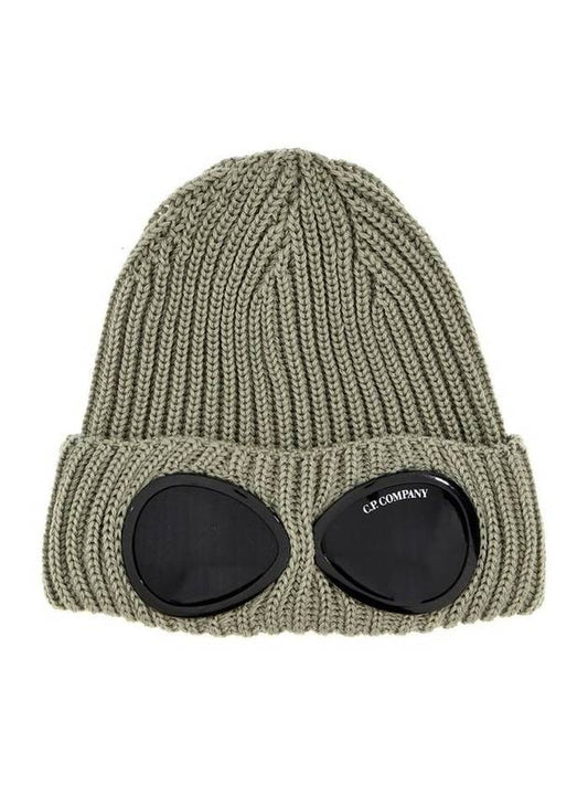 Signature Goggles Extra Fine Wool Beanie Sage - CP COMPANY - BALAAN 1