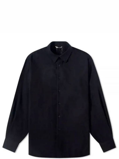 AIRY WOOL VIYELLA SHIRT A23AS03VT DARK NAVY - AURALEE - BALAAN 1