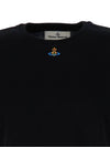 Embroided ORB Peru Short Sleeve T-Shirt Black - VIVIENNE WESTWOOD - BALAAN 4