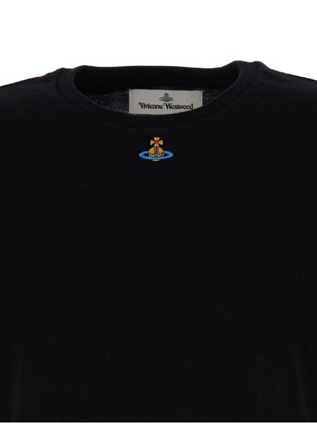 Embroided ORB Peru Short Sleeve T-Shirt Black - VIVIENNE WESTWOOD - BALAAN 4