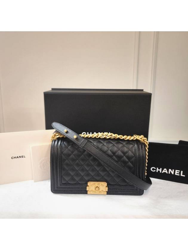 Women s boy bag caviar gold plated unused grade A67086 - CHANEL - BALAAN 11