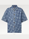 Monogram Printed Denim Short Sleeve Shirt Indigo - LOUIS VUITTON - BALAAN 6