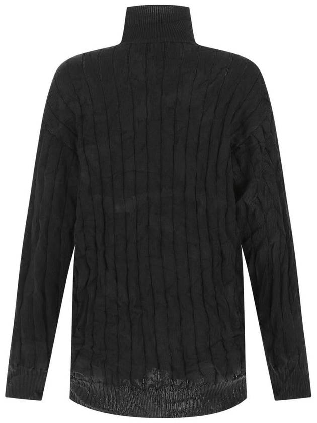 silk oversized turtleneck black - BALENCIAGA - BALAAN 3