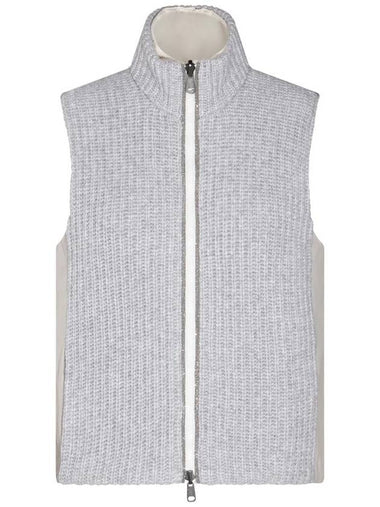 Knit Zip-Up Vest Grey - BRUNELLO CUCINELLI - BALAAN 1