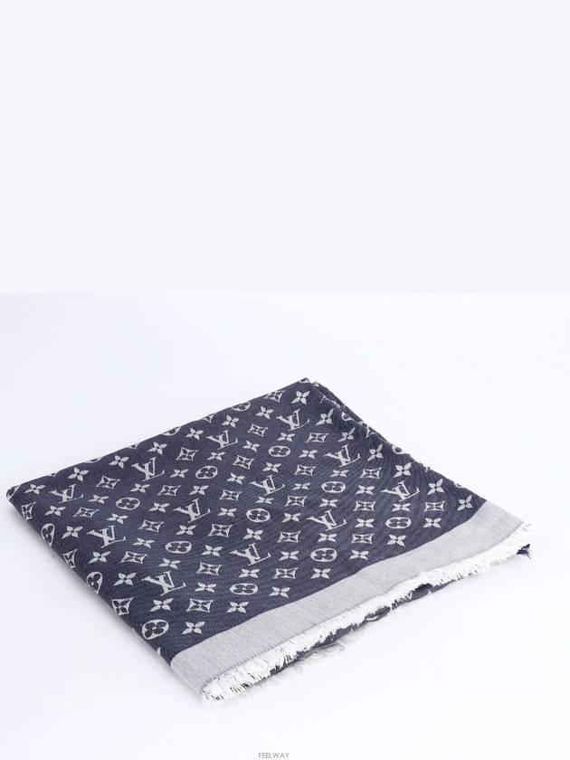 Monogram shawl blue gray 72599 - LOUIS VUITTON - BALAAN 3