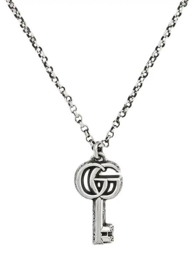 Double G Key Necklace YBB627757001 Silver - GUCCI - BALAAN 2