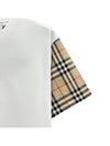 Vintage Check Sleeve Short Sleeve T-Shirt White - BURBERRY - BALAAN 5