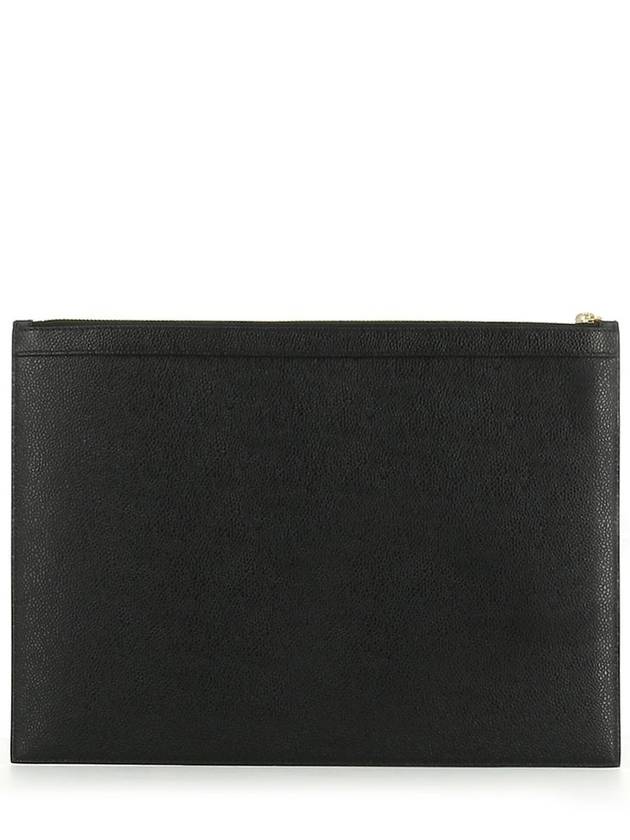 Medium Document Holder Clutch Bag Black - THOM BROWNE - BALAAN 4