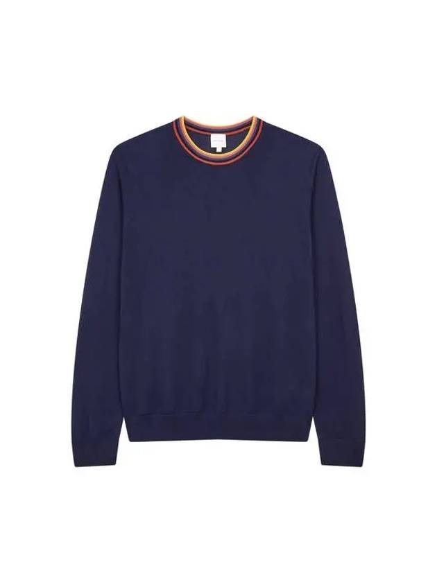 Striped crew neck wool knit navy 271355 - PAUL SMITH - BALAAN 1