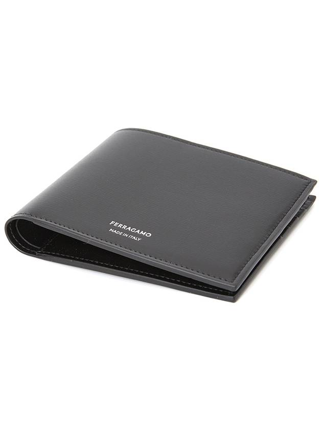 Logo Detail Classic Half Wallet Black - SALVATORE FERRAGAMO - BALAAN 4