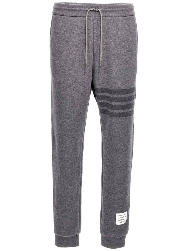 4 Bar Loopback Wool Track Pants Light Grey - THOM BROWNE - BALAAN 2