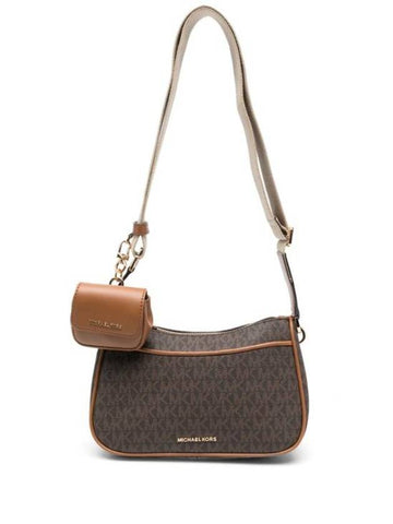 Jet Set Medium Signature Logo Cross Bag Brown - MICHAEL KORS - BALAAN 1