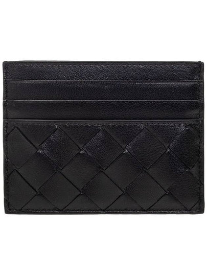 Intrecciato Leather Card Wallet Black - BOTTEGA VENETA - BALAAN 2