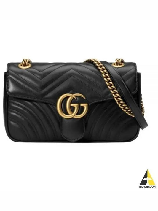 GG Marmont Matelasse Small Shoulder Bag Black - GUCCI - BALAAN 2