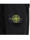 Men's Wappen Patch Crew Neck Cotton Knit Top Black - STONE ISLAND - BALAAN 6