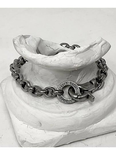 Rugged Ellipse Chain Bracelet Dark Silver - BLESSED BULLET - BALAAN 2