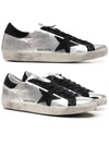 Black Tab Leather Superstar Low Top Sneakers Silver - GOLDEN GOOSE - BALAAN 2