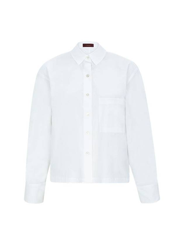 Cotton Crop Shirt White C3WBL71WT - CALLAITE - BALAAN 1