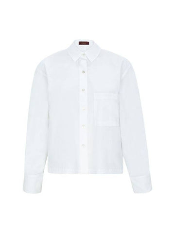 Cotton Crop Shirt White C3WBL71WT - CALLAITE - BALAAN 1