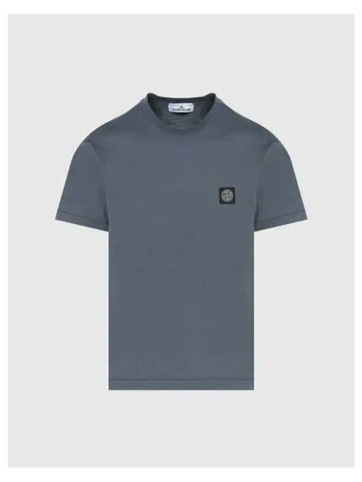 Slimfit Cotton Jersey Short Sleeve T-shirt Grey - STONE ISLAND - BALAAN 2