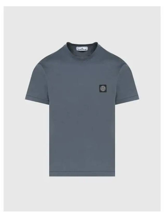 Slimfit Cotton Jersey Short Sleeve T-shirt Grey - STONE ISLAND - BALAAN 2