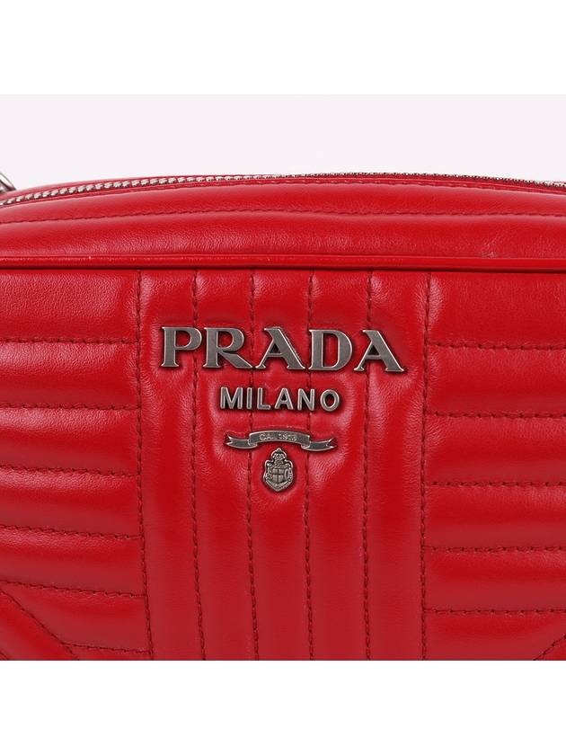 Red diagram silver mini chain bag 1BH038 - PRADA - BALAAN 2