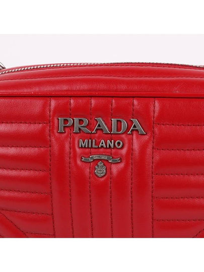 Red diagram silver mini chain bag 1BH038 - PRADA - BALAAN 2