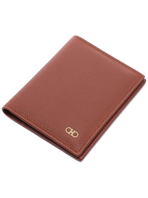 Gancini Credit Card Wallet Brown - SALVATORE FERRAGAMO - BALAAN 6