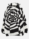 Artist Print Fleece Hoodie Black - CELINE - BALAAN 3