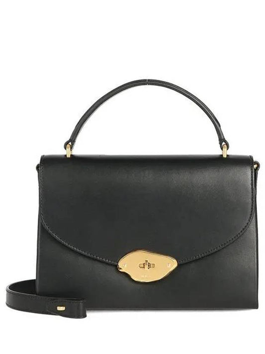 Lana Top Handle Shoulder Bag Black - MULBERRY - BALAAN 2