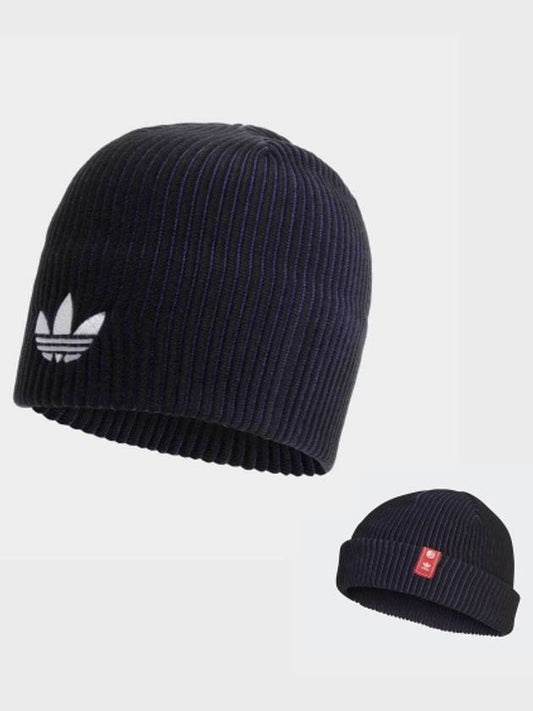 01GT6660OriginalTrefoil Fold BeanieBlack Purple - ADIDAS - BALAAN 1