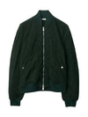 Quilted Zip-Up Bomber Jacket Green - BURBERRY - BALAAN 2