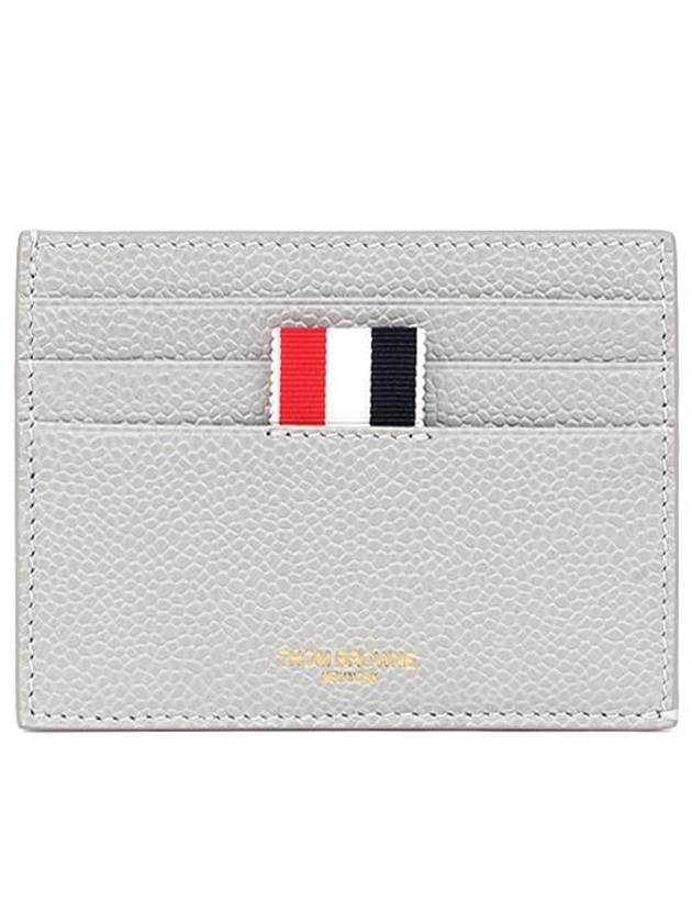 Pebble Grain Leather 4 Bar Single Card Holder MAW220A 00198 - THOM BROWNE - BALAAN 1