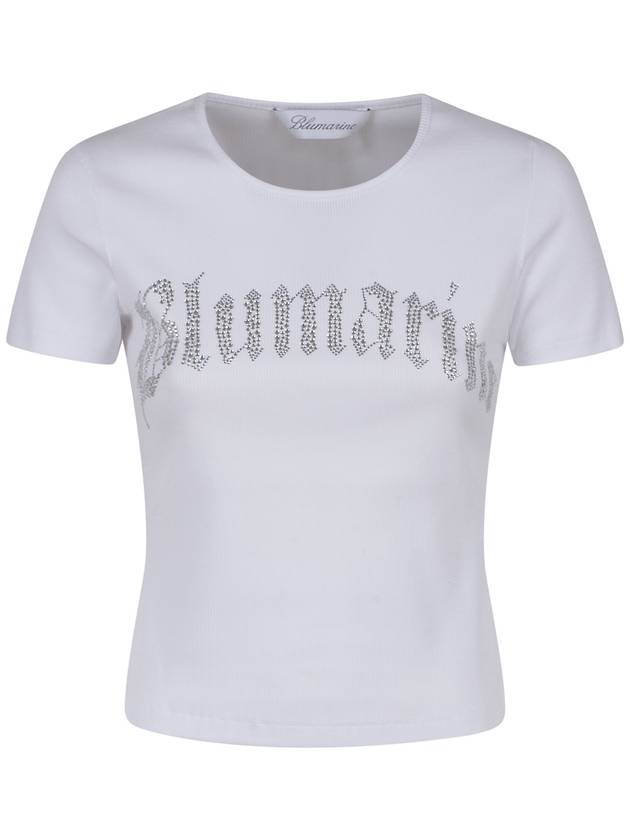 Short Sleeve T-Shirt 2T048AN0100 White - BLUMARINE - BALAAN 2