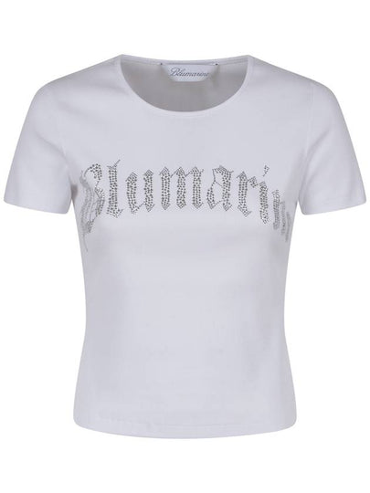 Short Sleeve T-Shirt 2T048AN0100 White - BLUMARINE - BALAAN 2