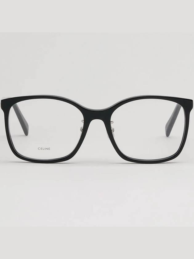 Eyewear Logo Square Eyeglasses Black - CELINE - BALAAN 4