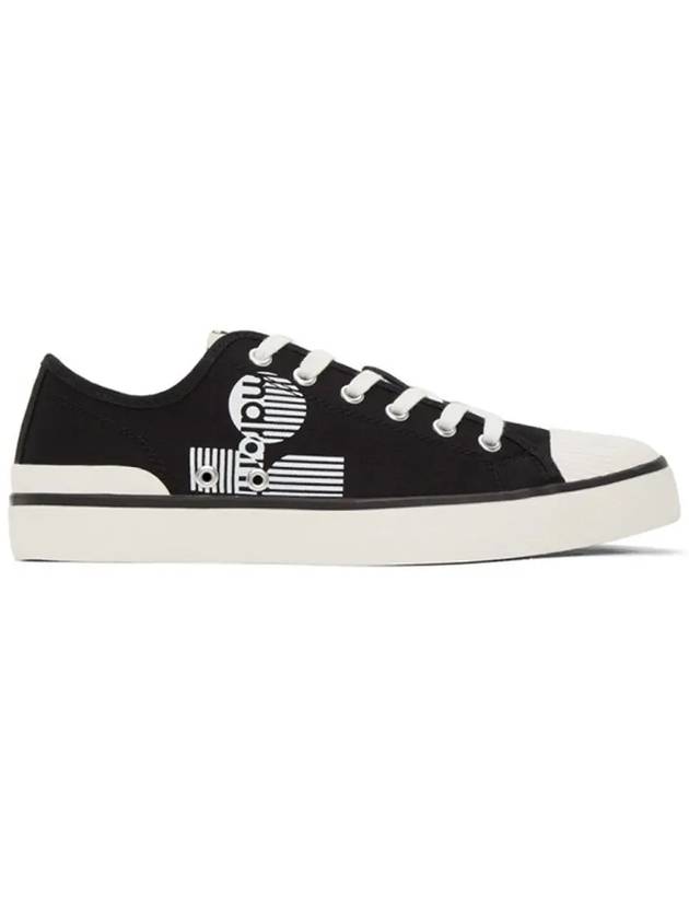 Binkoo Canvas Logo Low Top Sneakers Black - ISABEL MARANT - BALAAN 3