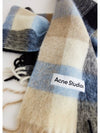 Check Mohair Muffler Blue Beige Black - ACNE STUDIOS - BALAAN 5