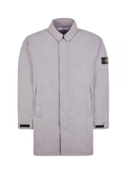 Micro Twill Compass Badge Trench Coat Dove Grey - STONE ISLAND - BALAAN 2