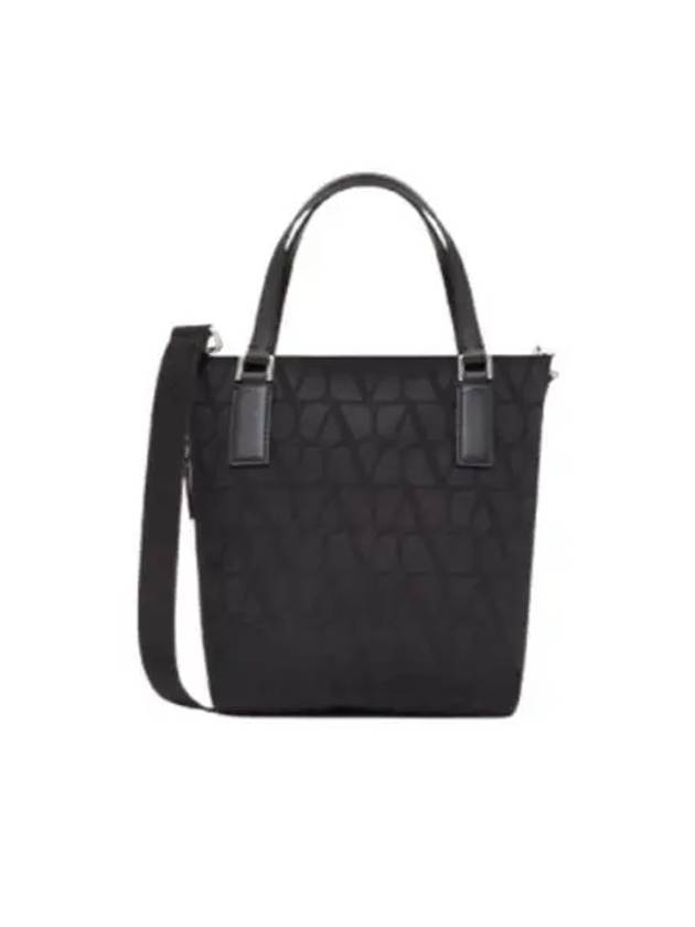 Toile Iconographe Small Tote Bag Black - VALENTINO - BALAAN 2