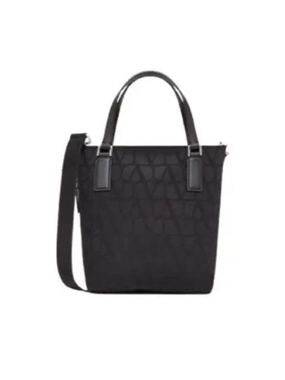 Toile Iconographe Small Tote Bag Black - VALENTINO - BALAAN 2